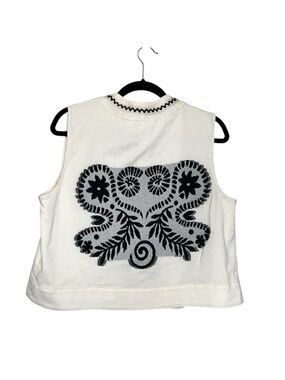 Devotion Twins Agathist 100% Cotton Embroidered Jacquard Vest size Small